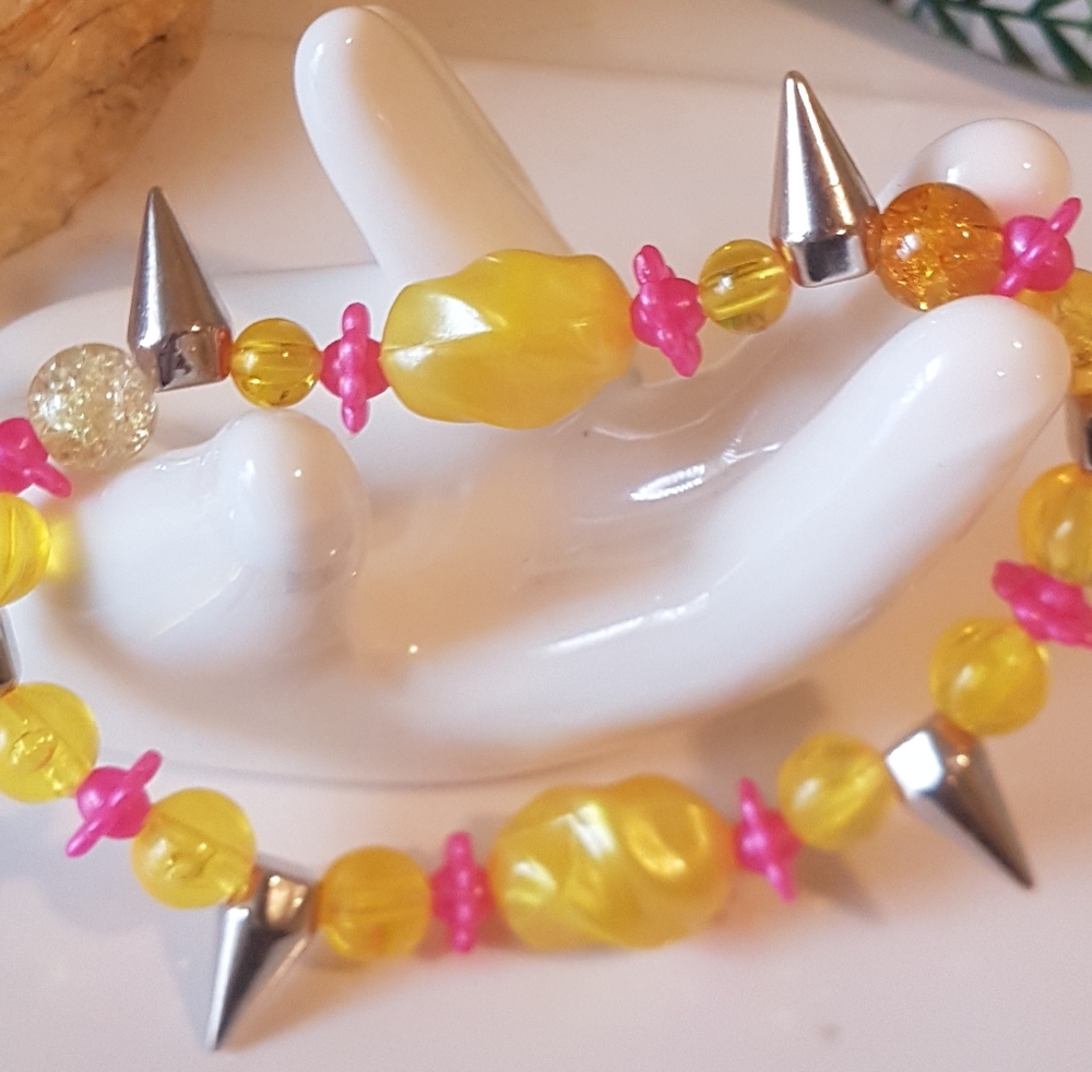 🍋 Spiked Pink Lemonade bracelet